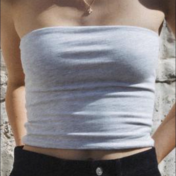 Brandy Melville Tops - Brandy Melville Gray Tube Top